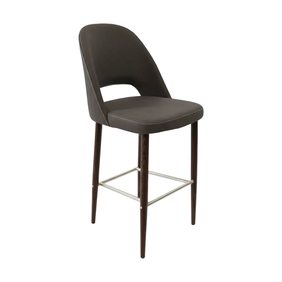 FL Orleans Crescent Upholstered Seat Aluminium Frame Hospitality Barstool