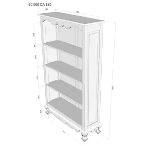 CT Queen Anne Solid Timber Bookcase thumbnail 10