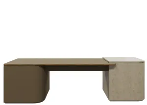 DD Danni 2 Drawer 1 Cupboard Executive Desk thumbnail 1