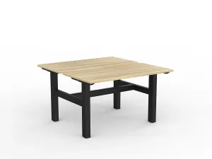 OL Agile Fixed Height Shared Desk – Oak Top with Black Frame thumbnail 12