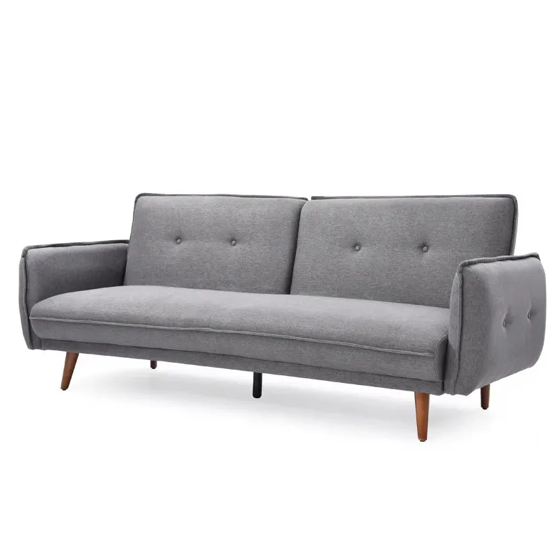 HE Sahara Fabric Upholstered Timber Leg 3 Seater Sofa Bed