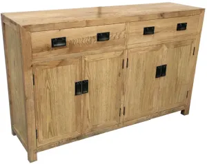 MF Oak Timber Buffet with Doors and Drawers thumbnail 1