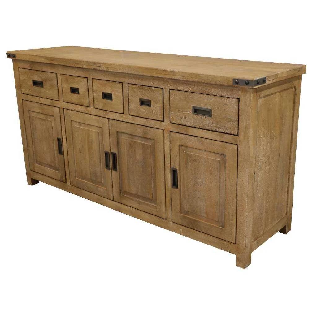 VI Utah Solid Timber 4 Door 5 Drawer Buffet