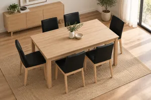 MD Bond Dining Chair - Black Leather thumbnail 3