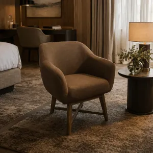 MF Valentino Timber Base Fabric Upholstered Armchair thumbnail 2