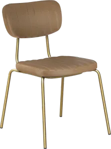 FL Tiramisu Vinyl Upholstered Brass Frame Hospitality Function Chair thumbnail 2