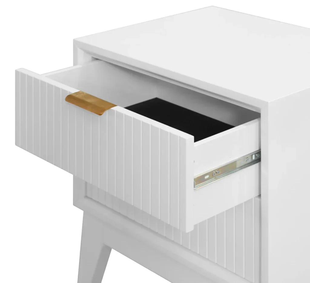 VI Ella Solid Timber 2 Drawer Bedside