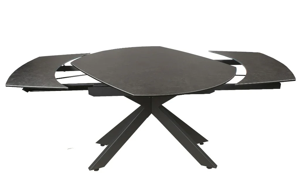 VI Kross Metal Leg Ceramic Top Extandable Dining Table