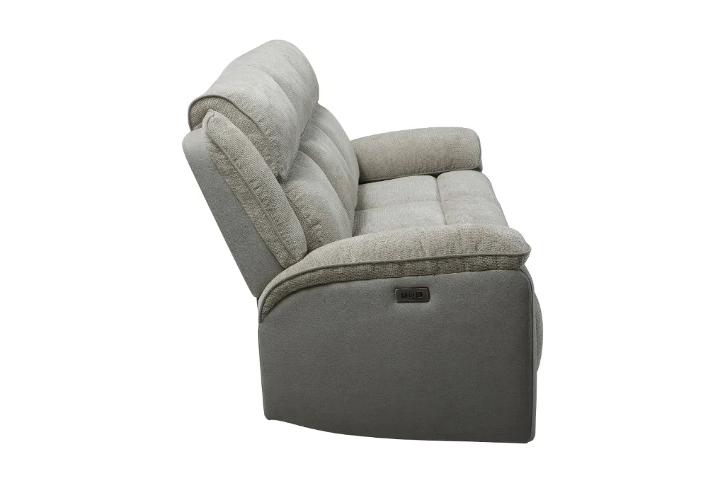 VI Angus Fabric Upholstered 3 Seater Electric Recliner Sofa