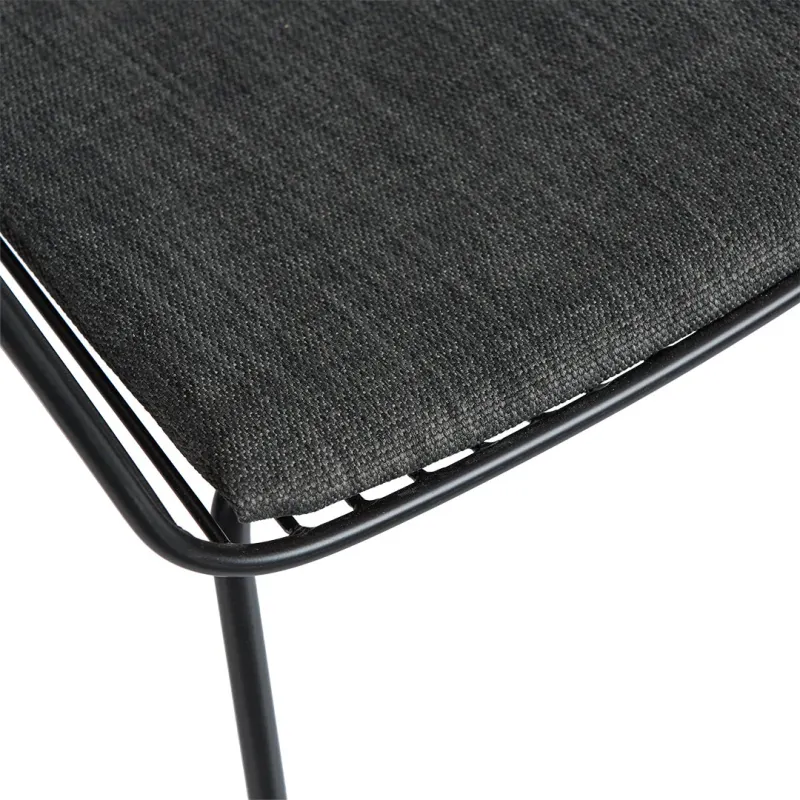 SH Angel Metal Armchair with Seat Cushion - White