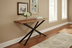 VI Elba Solid Timber Metal Legs Console Table thumbnail 3