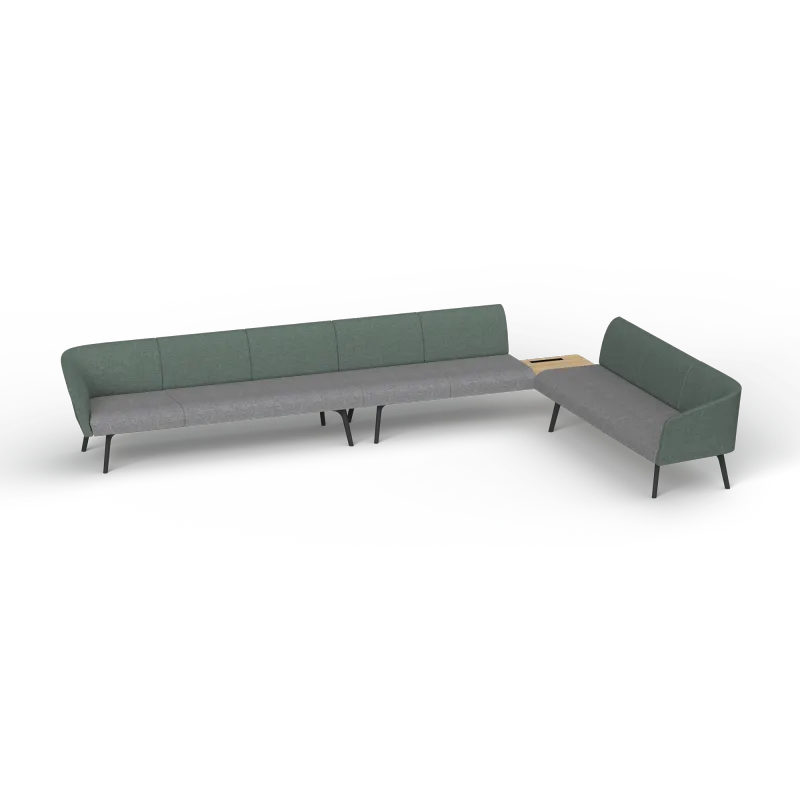 OL Willow Reception Area 8 Seater Sofa with Side Table