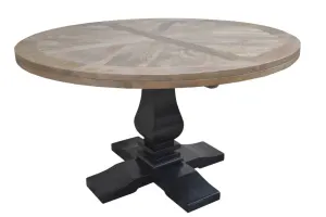 VI Velino Solid Timber Pedestal Base Round Dining Table thumbnail 1
