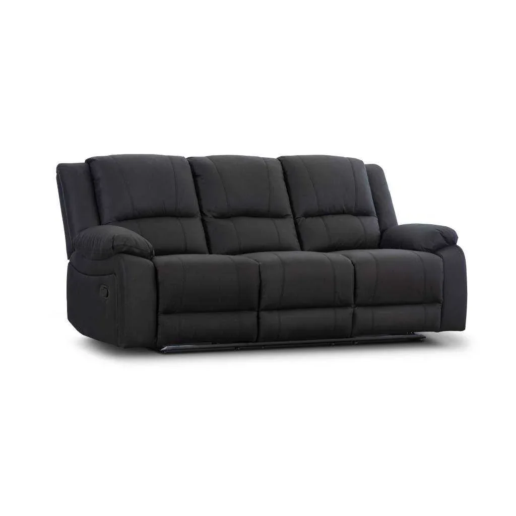 VI Captain 3 Seater Fabric Electric Recliner Lounge with Dropdown Table