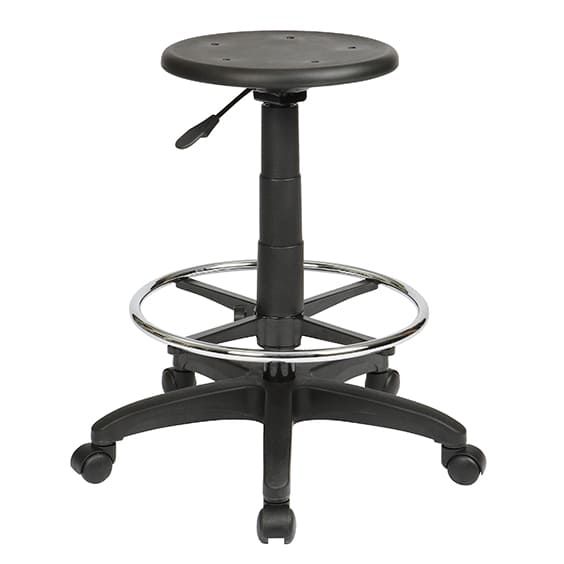ST State PU Upholstered Adjustable Height Industrial Drafting Stool