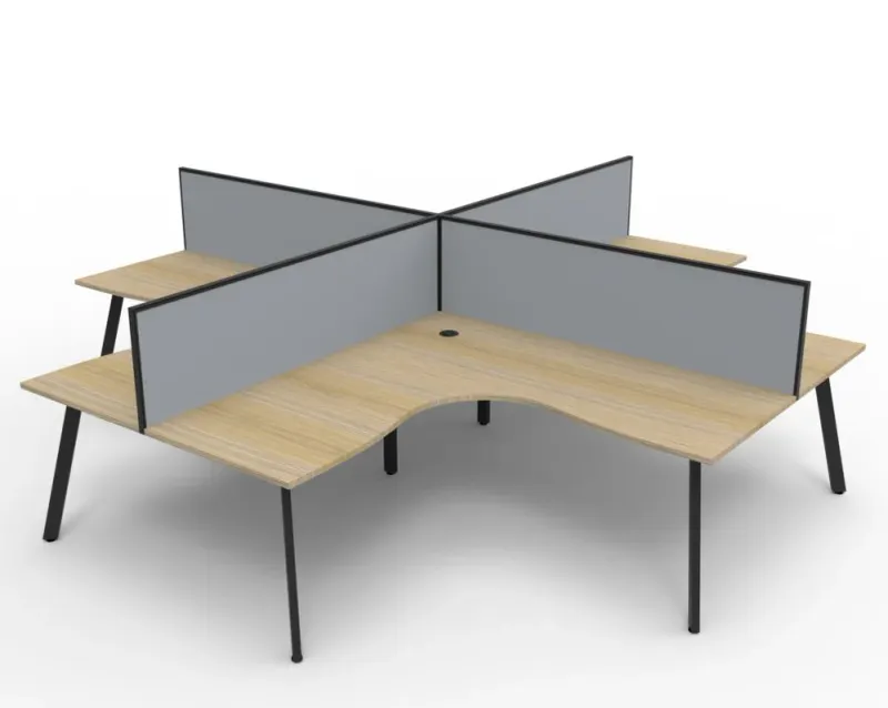 RL Eternity Workstation for 4 Users with SHUSH30 Screen