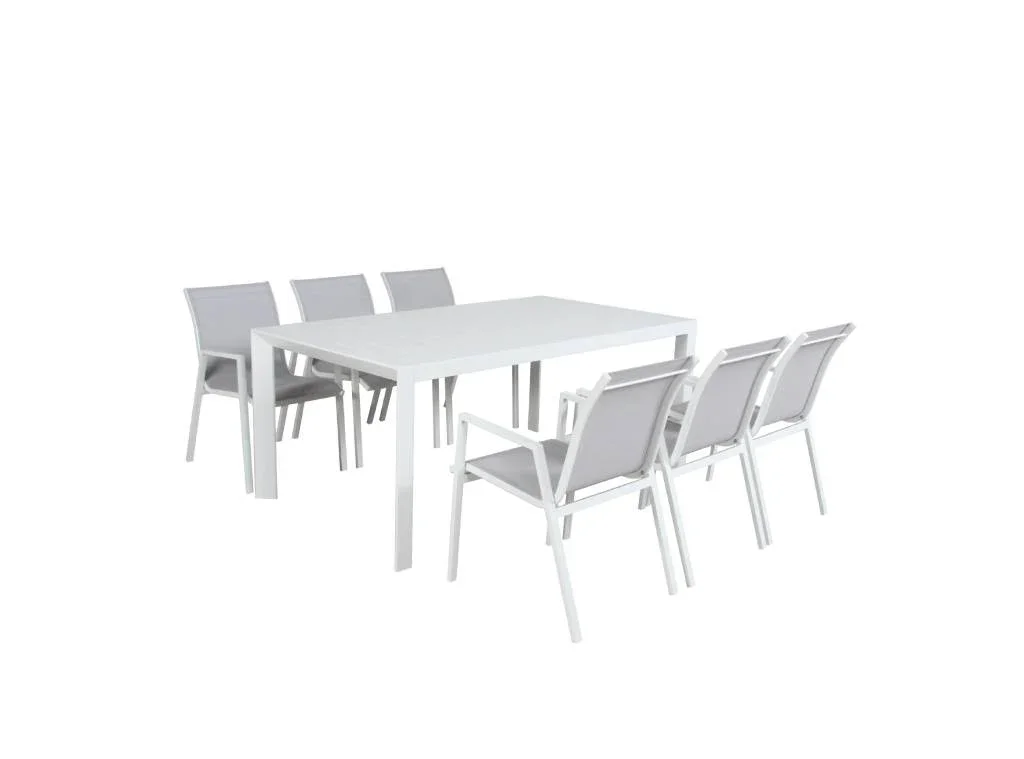 VI Icaria Aluminium Outdoor Chair - Charcoal and White