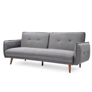 HE Sahara Fabric Upholstered Timber Leg 3 Seater Sofa Bed thumbnail 1