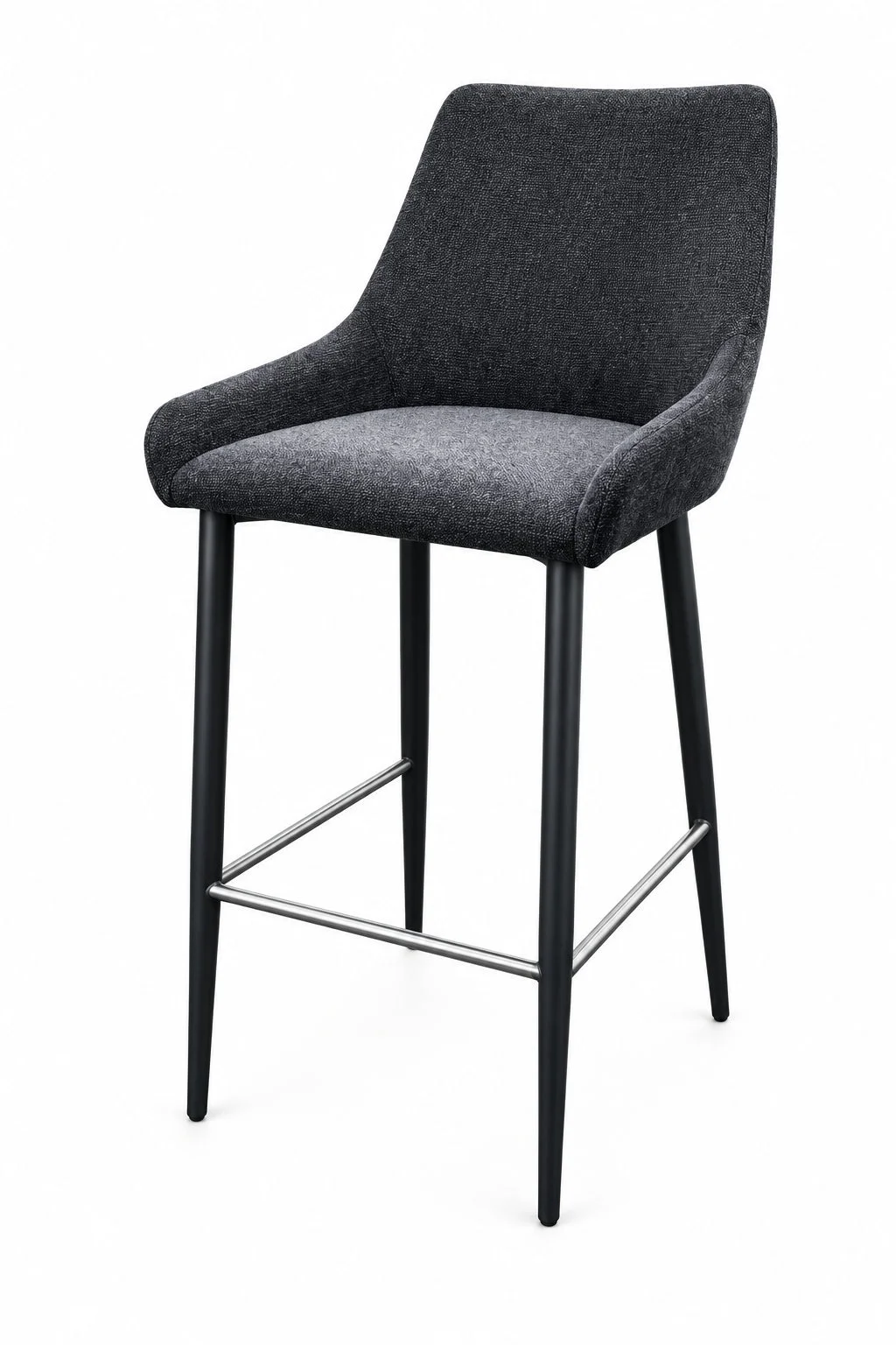 MD Bronte Fabric Upholstered Metal Leg Bar Stool