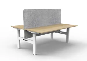 RL Boost Static 2-User Double Sided Workstation with Grey Eco Panel Screen thumbnail 9