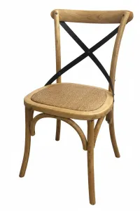MF Carver Solid Timber Rattan Seat Dining Chair thumbnail 1