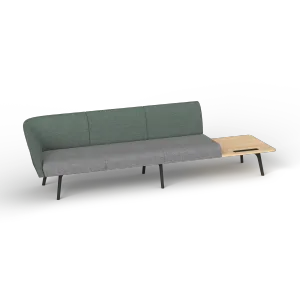 OL Willow Fabric Upholstered Reception Area Sofa with Side Table thumbnail 14