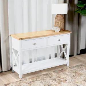 VI Shellwood Solid Timber 2 Drawer Console Table thumbnail 7