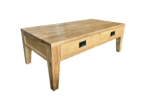 MF Solid Oak Timber 2 Drawer 2 way Coffee Table thumbnail 1