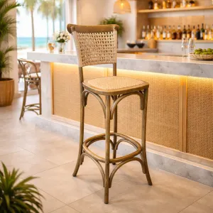 MF Eiffel Natural Rattan Seat Barstool thumbnail 2