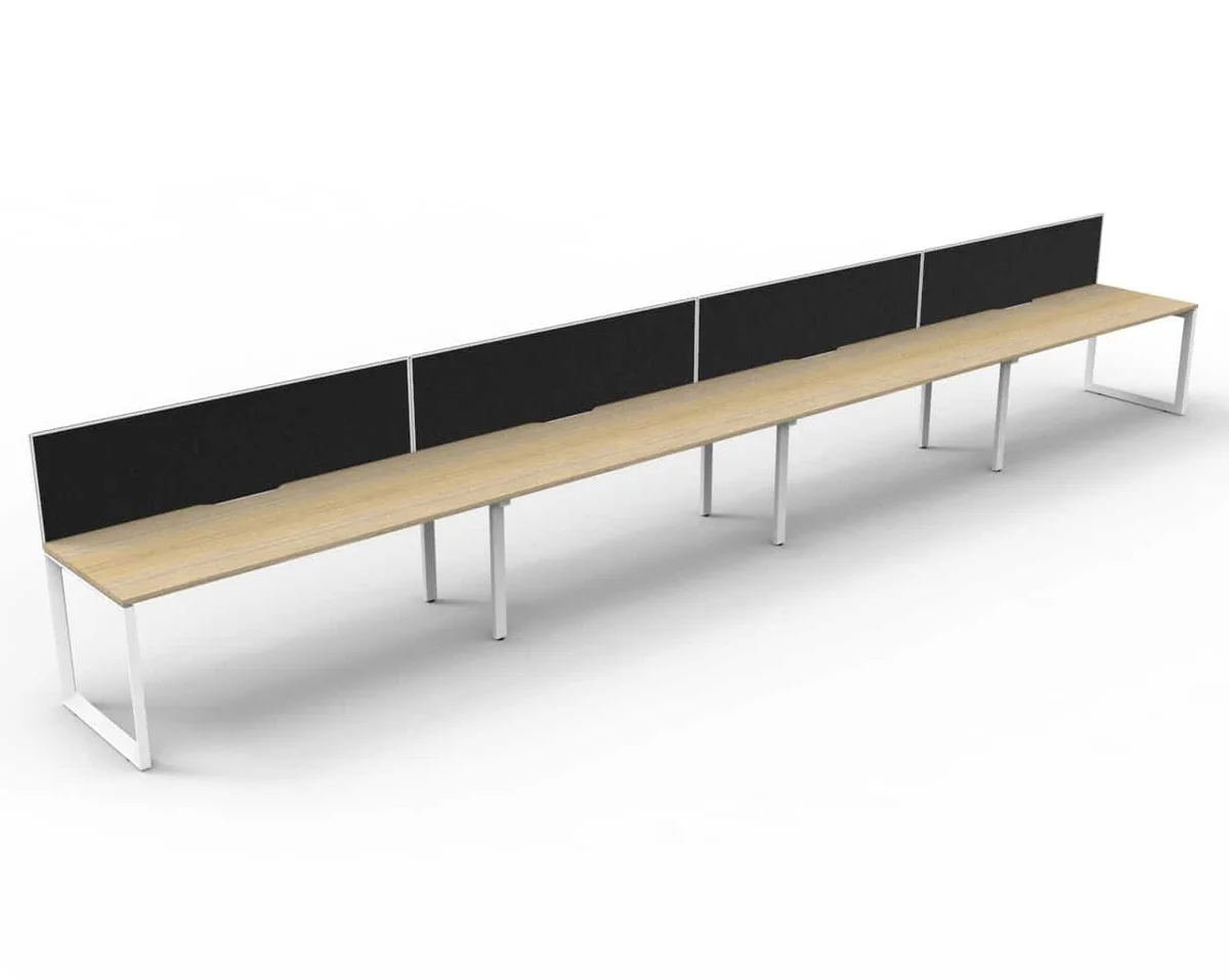 RL Infinity Loop Leg Single Sided Workstation with SHUSH30 Screen