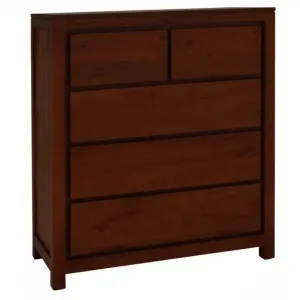 CT Amsterdam Solid Mahogany Timber 5 Drawer Tallboy thumbnail 2