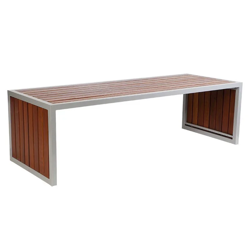 MA Indoor Table with Steel Frame and Timber Slats