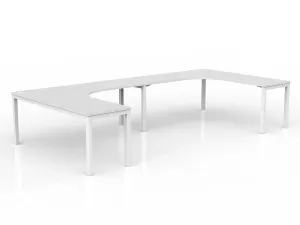 OL Axis 2-User 90° Workspace – White Top with White Base thumbnail 5