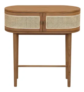 CT Kelly Solid Timber Rattan 2 Door Console Table thumbnail 1