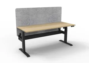 RL Boost Light Motorized Height Adjustable Workstation with Grey Eco Panel Screen thumbnail 1