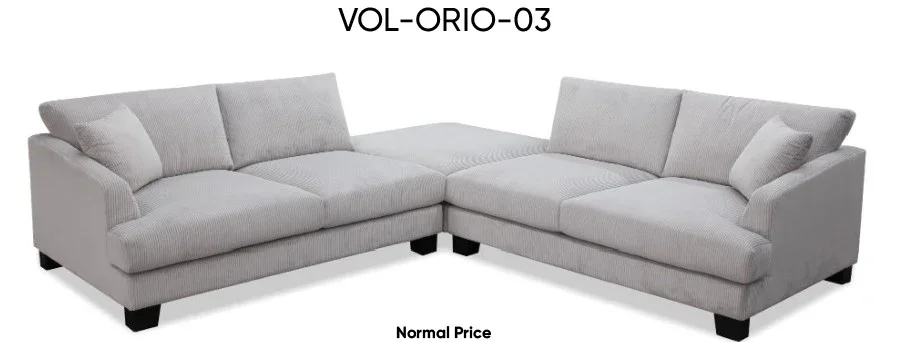 VI Orion LHF/RHF 2.5 Seater Sofa with Ottoman-Charcoal