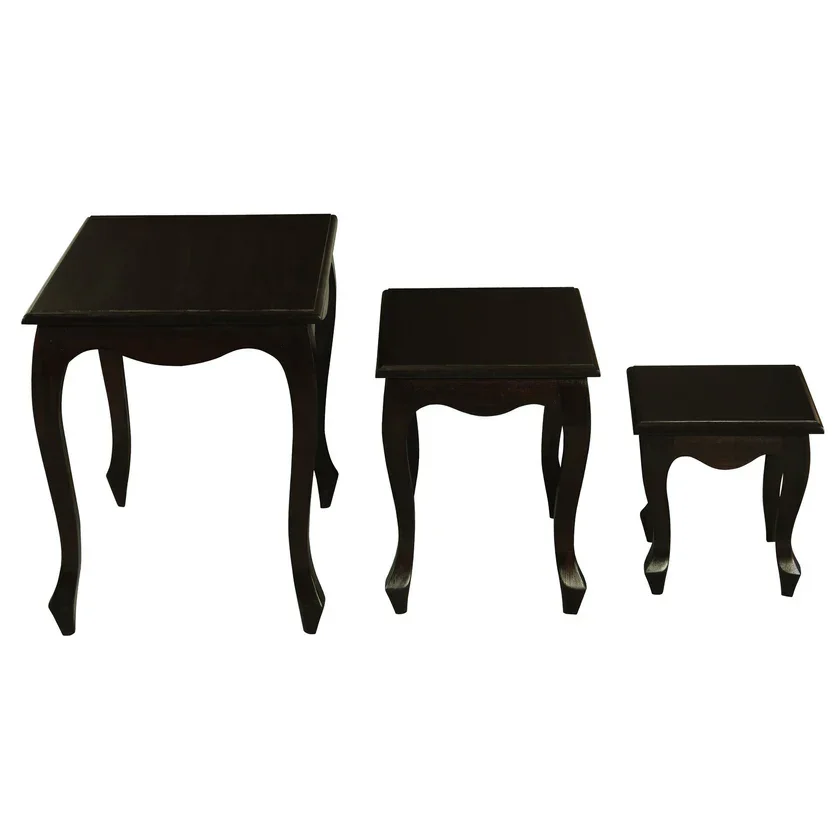 CT Queen Anne Solid Timber Nest of Table