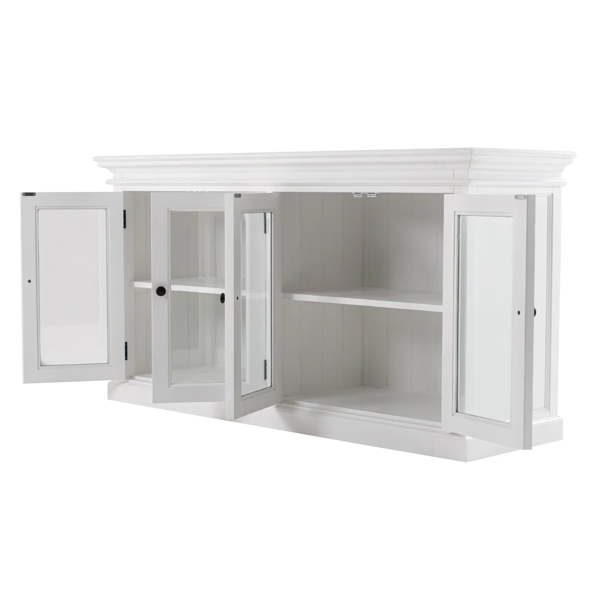 NS Halifax Solid Timber Display Buffet with 4 Glass Doors