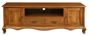 CT French Provincial Solid Timber 2 Door 2 Drawer Entertainment Unit thumbnail 1