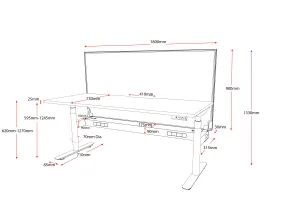 RL Halo Plus Motorized Height Adjustable Desk with SHUSH30 Screen thumbnail 3