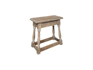 MF Charles Solid Recycled Timber Dining Stool thumbnail 1