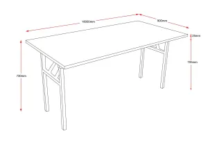 RL Rapid Black Steel Frame Folding Table thumbnail 5