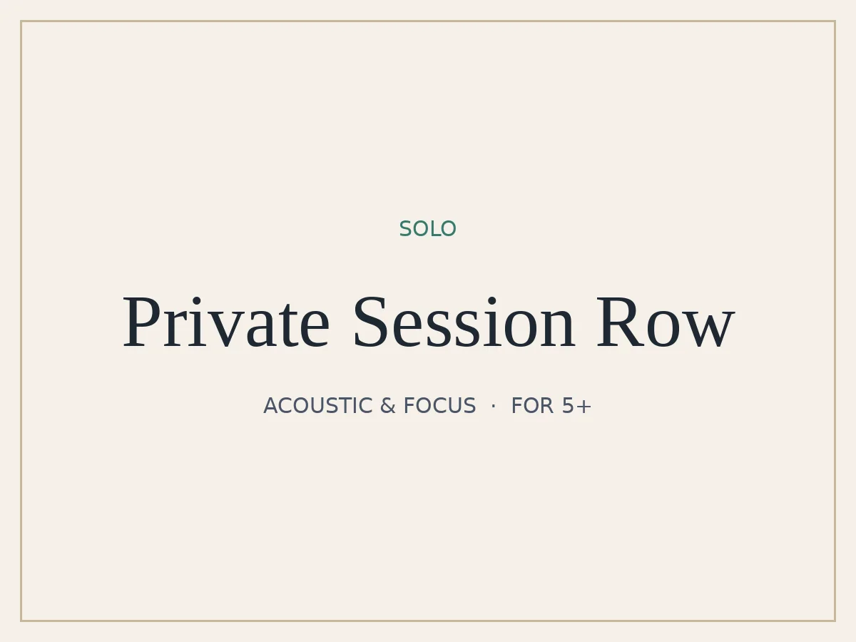 Private Session Row