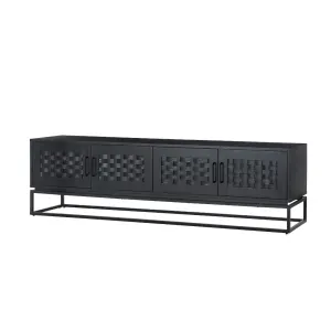 BT Brittania Metal Base 4 Door Entertainment Unit thumbnail 3