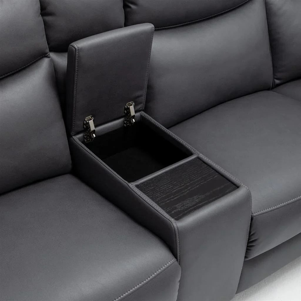 VI William Fabric Upholstered 5 Seater Corner Modular Recliner Lounge