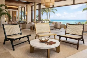 MF Portsea Timber Frame Rattan Chair thumbnail 2
