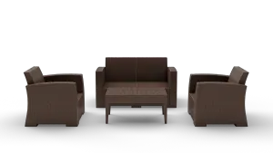 FL Monaco Hospitality Outdoor 4 Seater Lounge Set with Cushion thumbnail 5
