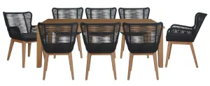 VI Marrakesh Solid Timber 9 Piece Outdoor Dining Set thumbnail 1