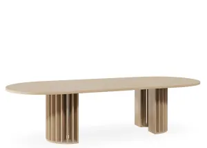 DD Colosseum Half Pillar Base Pill Shape Broadroom Table thumbnail 1