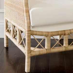 CR Rabana Natural Rattan Fabric Upholstered Armchair thumbnail 4